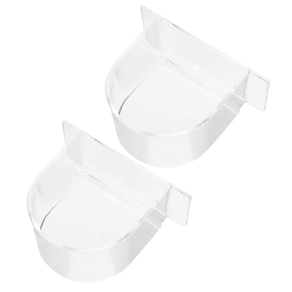 MERRYHAPY Pet Bird Food Box Transparent Plastic with User Friendly Design