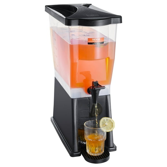 3 Gallon Beverage Dispenser with Spigot & Stand - Plastic Drink Dispenser for Iced Tea, Lemonade, Juice, Water - Perfect for Parties, Restaurants, Hotels