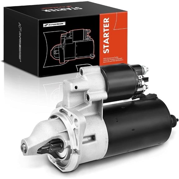 A-Premium Starter Motor Compatible with BMW 325 86-88, 325e 84-87, 325es 86-87, 325i 87-93, 325is 87-91, 325ix 88-91, 525i 89-90, 528e 82-88, 12V 1.4KW 9 Teeth Clockwise, Replace# 12-41-1-279-747