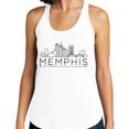 thumbnail image 2 of Skyline Memphis Tennessee Tank Top Fitted Racerback Women's 2X-Large Heather Grey, 2 of 5