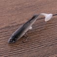 thumbnail image 2 of Señuelos de pesca realistas de 8 cm, cebos blandos, aparejos con anzuelo incisivo, negro + blanco, 2 of 8