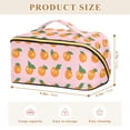 thumbnail image 4 of FORMRS Makeup Bag Travel Cosmetic Organizer for Women Fold Flat Zipper Pouch with Handle, Cute Oranges, 4 of 8