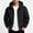 Black, variant on Mens Lightweight Hooded Bomber Jacket Casual Zip Up Windbreaker Outdoor Work Utility Coat with Pockets