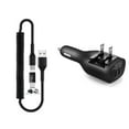 thumbnail image 3 of 2-in-1 Car Home Charger for Nokia G300/G400 5G/G310 5G - Coiled USB Cable Micro-USB to USB-C Adapter Charger Cord Power Wire Black Folding Prongs for Nokia G300/G400 5G/G310 5G, 3 of 7