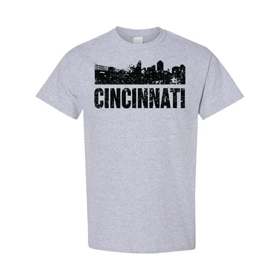 Inktastic Cincinnati Skyline Grunge T-Shirt