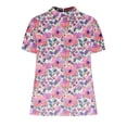 thumbnail image 5 of Économies en Liquidation! BEFOKA Hauts Grande Taille pour Femmes en Liquidation, Blouse Décontractée d'Été T-shirt pour Femmes, Mode Décontractée pour Femmes Manches Courtes Raccourcies Imprimées Blouse Ample, 5 of 5