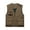 Coffee, variant on Men's Sleeveless V Neck Zip up Cargo Vest with Flap Pockets and Mesh Lining Sai Fishing Shooting Vest Coat Outerwear White