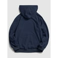 thumbnail image 2 of ZAFUL for Junior Letter Graphic Embroidered Fleece Mask Hoodie Deep Blue 2XL, 2 of 5