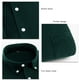 thumbnail image 4 of Camisa de manga larga de color puro para hombre Camisa con botones y cuello vuelto de color puro de moda con bolsillo Verde 40, 4 of 5