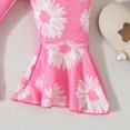 thumbnail image 5 of TOWED22 Newborn Baby Girl Clothes 3pcs Infant Rib Frill Long Sleeve Romper Flared Pants Headband Set Fall Winter Outfits,0-3 M, 5 of 7
