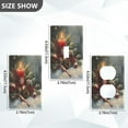 thumbnail image 4 of Switch Panel Switch Decoration 2.76x4.53x0.28 Inches Unused Outlet Cover Switch Plate Wall Plates Living Room Kitchen Bedroom Study Switches Christmas Red Candle Picture, 4 of 8