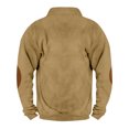 thumbnail image 5 of Men's Flag Print 3-Button Stand Collar Quarter-Zip Sweatshirt, Casual Outdoor Pullover Top, Spring Fall Patriotic Style,Orange,3XL, 5 of 5
