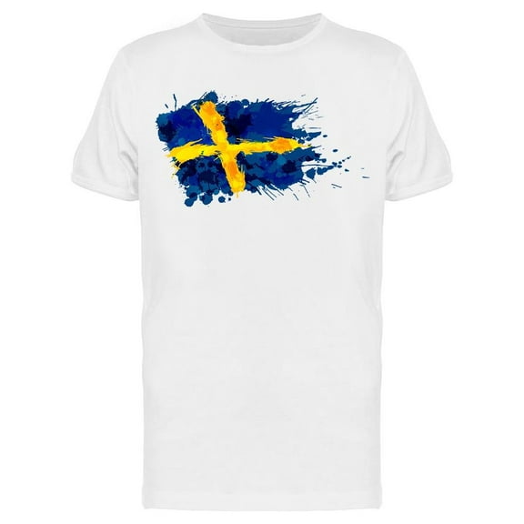 Flag Sweden Splashes Tee Men's -Image by Shutterstock