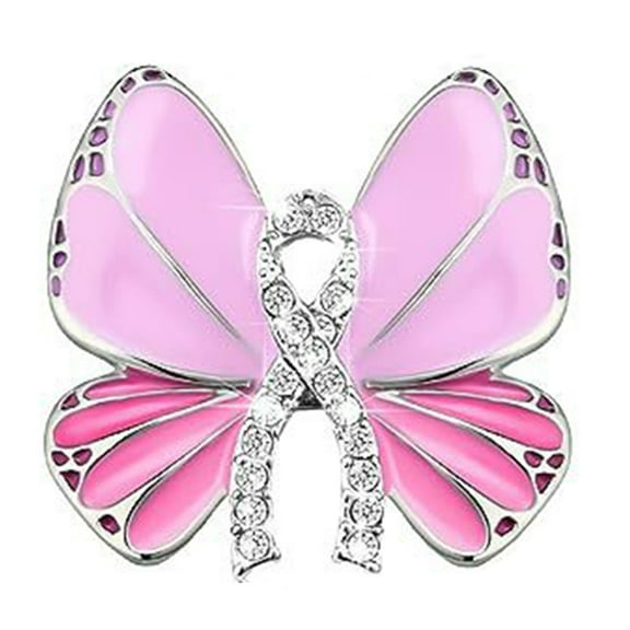 Aellinatey Womens Jewelry Pink Ribbon Brooch Pins Breast Cancers Awareness Lapel Pins