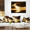 thumbnail image 3 of Designart Dramatic Sunset with Sunrays - Landscape Printed Throw Pillow - 16x16, 3 of 4
