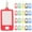 Random color, variant on REACHISE 50pcs Colorful Key Chain with Label Window Plastic Number Tag Classified Tags