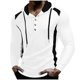 thumbnail image 2 of pstuiky camisa de manga larga para hombre, Sudadera con capucha, manga larga, botones y bolsillo para hombre camisetas de hombre xl, 2 of 8