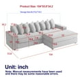 thumbnail image 2 of 104" Cloud Sectional Couch with Chaise, Modular L Shaped Sofa with Deep Seat and Armrest Storage, Soft Fluffy Corduroy Couches with 8 Pillows for Living Room, Black, 2 of 8