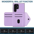 thumbnail image 5 of for Samsung Galaxy S24 Ultra Slim Case with Card Holders and Strap for Women, Samsung Galaxy S24 Ultra Phone Case Wallet PU Leather Kickstand RFID Blocking Flip Shockproof Wallet Case - Purple, 5 of 11