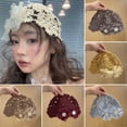 thumbnail image 5 of for Women Summer Flowers Lace Skullies Hat Knitted Hat Beret Cap Hollowed Out KHAKI, 5 of 7