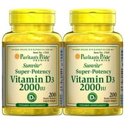 Puritan's Pride Vitamin D3 2000 IU (2 PACK)
