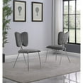 thumbnail image 2 of Round 45" x 45" 5pc Clear Glass Dinette Set with Dark Gray Chairs, 2 of 4
