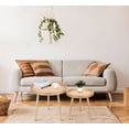 thumbnail image 4 of Round Nesting Coffee Tables Set of 2, Small Wood Circle Side Tables, Mid Century Modern Farmhouse Patio End Tables for Living Room Bedroom Balcony, 4 of 6