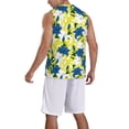thumbnail image 2 of Naloa Lilies Flowers Basketball Jersey Reversible Men's Mesh Athletic Sports Shirts Training Practice S-4XLX-Large, 2 of 6