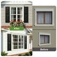 thumbnail image 7 of GVN Louver Shutters with Premium Board and Batten, Window Panel Shutters with Squared Design and Easy Mount for Farmhouse, Home Office, Living Room, Bedroom, Black(14"*55"), 7 of 7