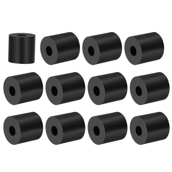 Uxcell 12 Pcs 0.4"ID x 1.2"OD x 1.2"T Multi Purpose Rubber Spacer