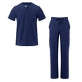 thumbnail image 1 of Adar Addition Scrub Set For Men - Classic V-Neck Scrub Top & Cargo Scrub Pants, 1 of 7