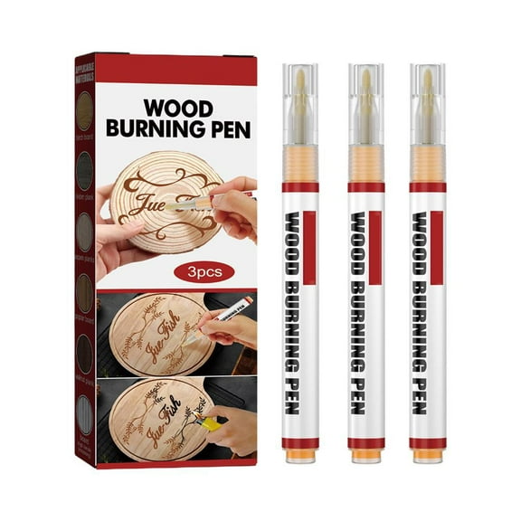 SUKVPSI 3PCS Wood Burning Pen Set - Professional Pyrography Tools for Wood & Leather DIY Art Projects