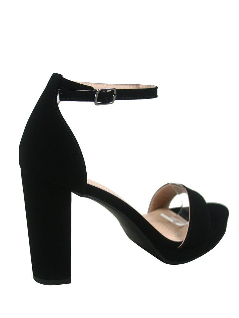 Josina-66 Women's Open Toe Ankle Strap Buckle Platform Chunky High