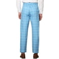 thumbnail image 3 of Lars Amadeus Men's Business Plaid Lightweight Regular Fit Flat Front Checked Pants, 3 of 6