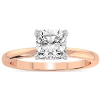 IGI Certified 2 Carat Cushion Shape Lab Grown Diamond Engagement Ring | 14K Rose Gold |Lyla Hidden Accents SolitaireLab Diamond Ring | FG-VS1-VS2 Quality Friendly Diamonds