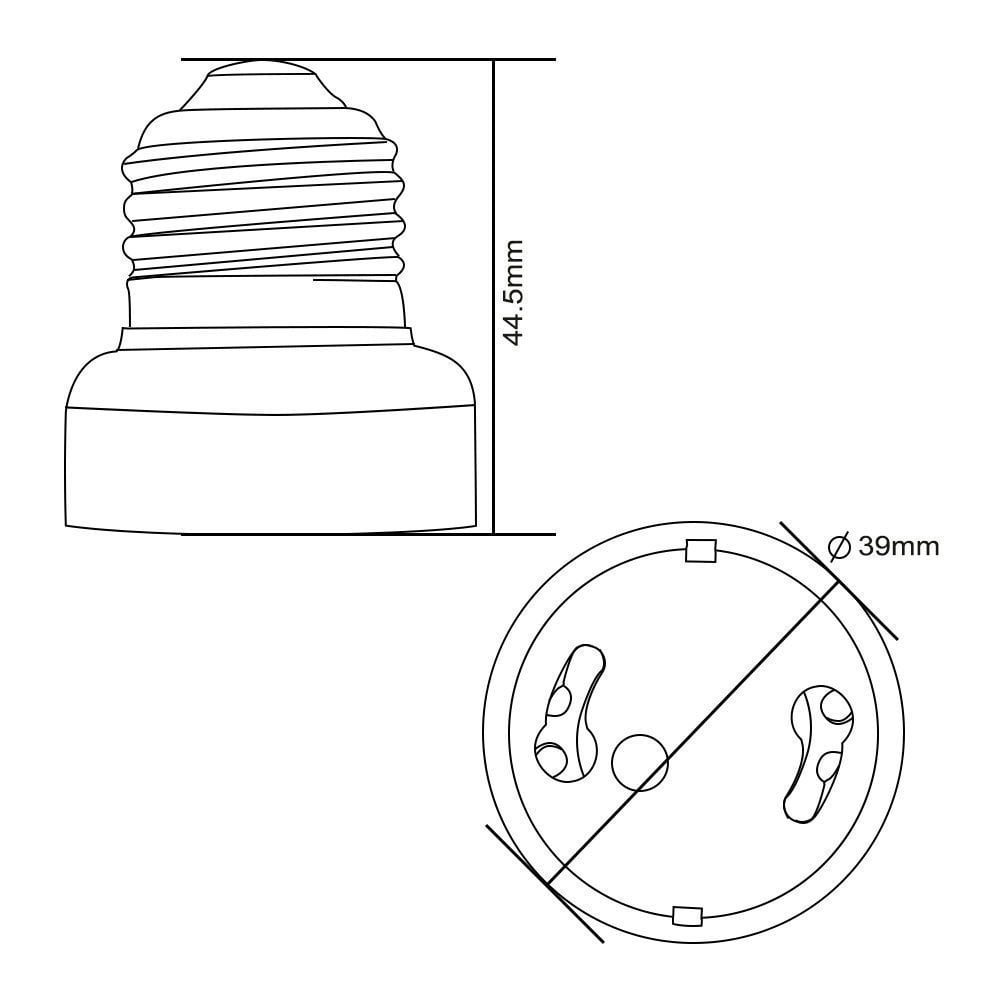 6 Pack E26/E27 to GU10 Adapter, E26/27 Edison Screw to GU10 Bayonet Base Socket Adapter Converter