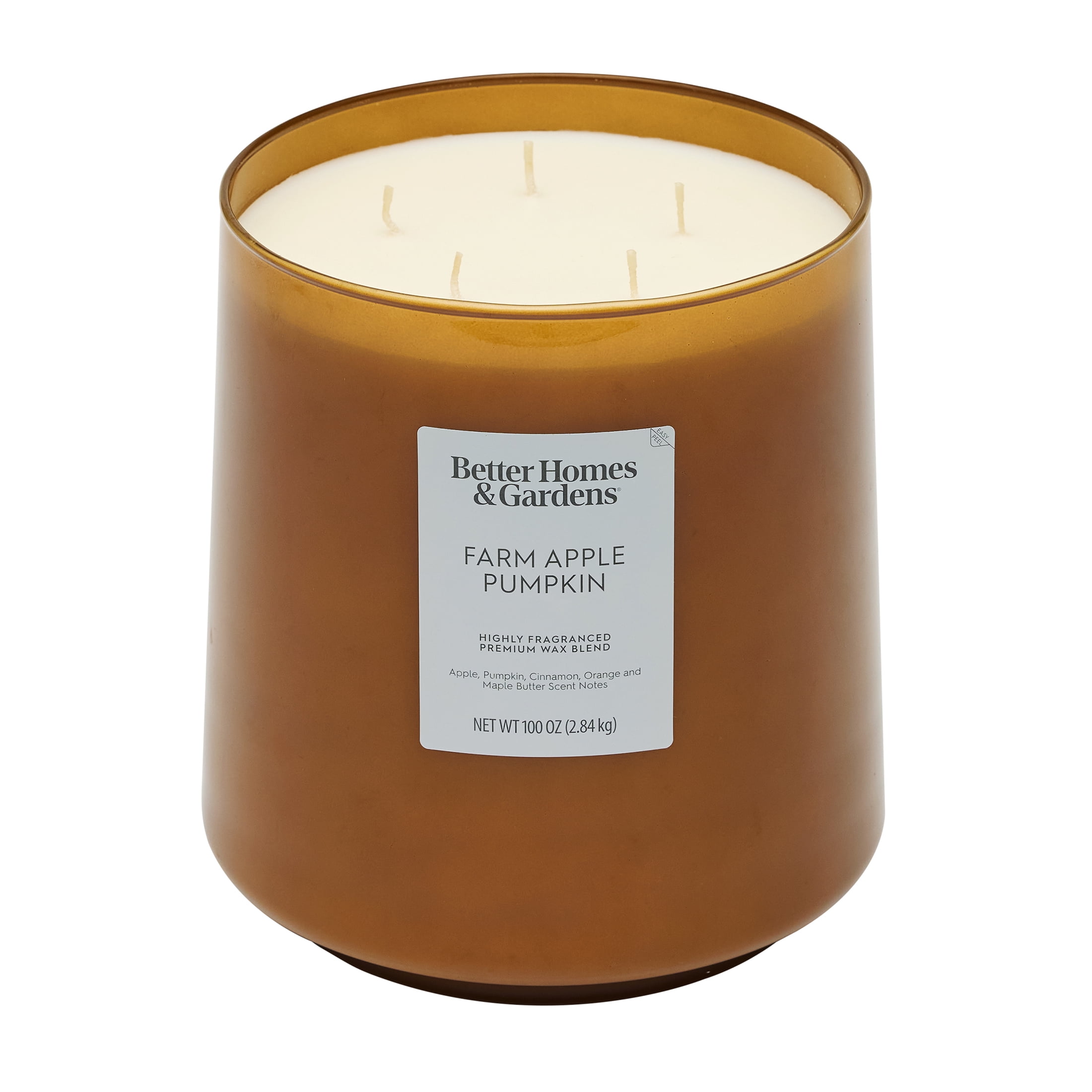 Better Homes & Gardens 5-Wick 100 oz Glass Jar Candle, Farm Apple Pumpkin