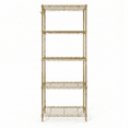 thumbnail image 4 of Tcbosik 5-Shelf Adjustable Heavy Duty Steel Wire Rack, Storage Shelving Organizer for Kitchen, Garage, Gold, 4 of 10