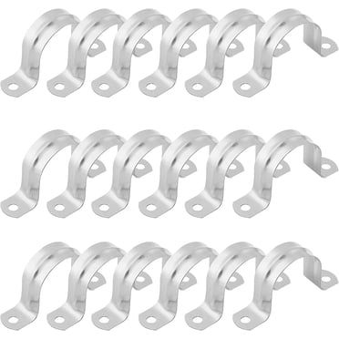 Suiwotin 25PCS M20 (3/4 Inch) Stainless Steel Rigid Pipe Hole Strap, U Bracket Pipe Strip Cable Clamp Hanger With 2 Holes Fit For 3/4 Inch Pipes, Pipe Clamps - Canada