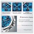 thumbnail image 5 of OLEVS Watches for Men Business Dress Analog Quartz Chronograph Gold Plated Stainless Steel Waterproof Luminous Date Classic Mens Wrist Watches Reloj Para Hombre, 5 of 15