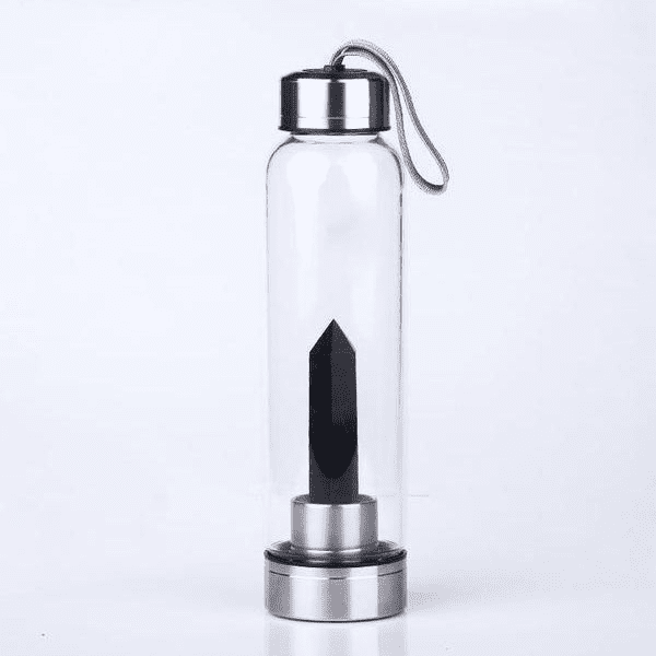 Crystal Colors: Epidote - Pure Essence Natural Stone Infused Water In Glass Bottle