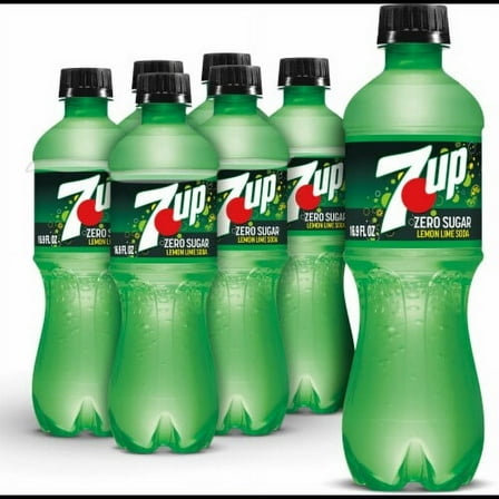 7UP Zero Sugar Lemon Lime Caffeine-Free Soda Bottles 6 pk / 16.9 fl oz - Pack of 2