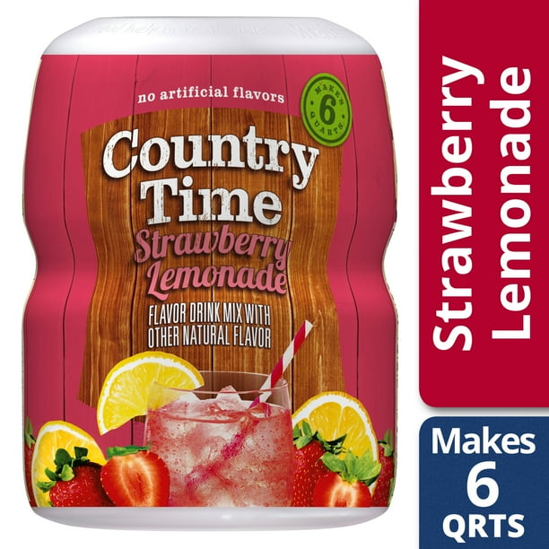 Country Time Strawberry Lemonade Flavored Powder Drink Mix, 18 oz