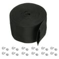 thumbnail image 1 of 2.8" 20FT Protective Hose Sleeve with Snap Fastener, Polyester Fiber Cable Cover Sheath Protection, Black, 1 of 5