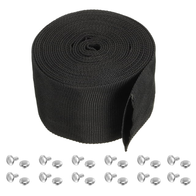 2.8" 20FT Protective Hose Sleeve with Snap Fastener, Polyester Fiber Cable Cover Sheath Protection, Black