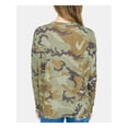 thumbnail image 2 of Sanctuary Womens Carlee Camo Print Long Sleeve T-Shirt Green S, 2 of 4
