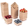 thumbnail image 1 of 60 Pack Pulp Fiber Berry Basket, for Strawberry Blueberry Raspberry Grape Cherry, Produce Basket Containers, 1 of 7