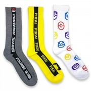 Pokemon 3pk Men's Sport Crew Socks - NEW