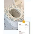 thumbnail image 2 of Cute Bathroom Waterproof U-Shaped Toilet Seat Cover Toilet Lid Cushion Seat Ring Toilet Pad Mat B, 2 of 8
