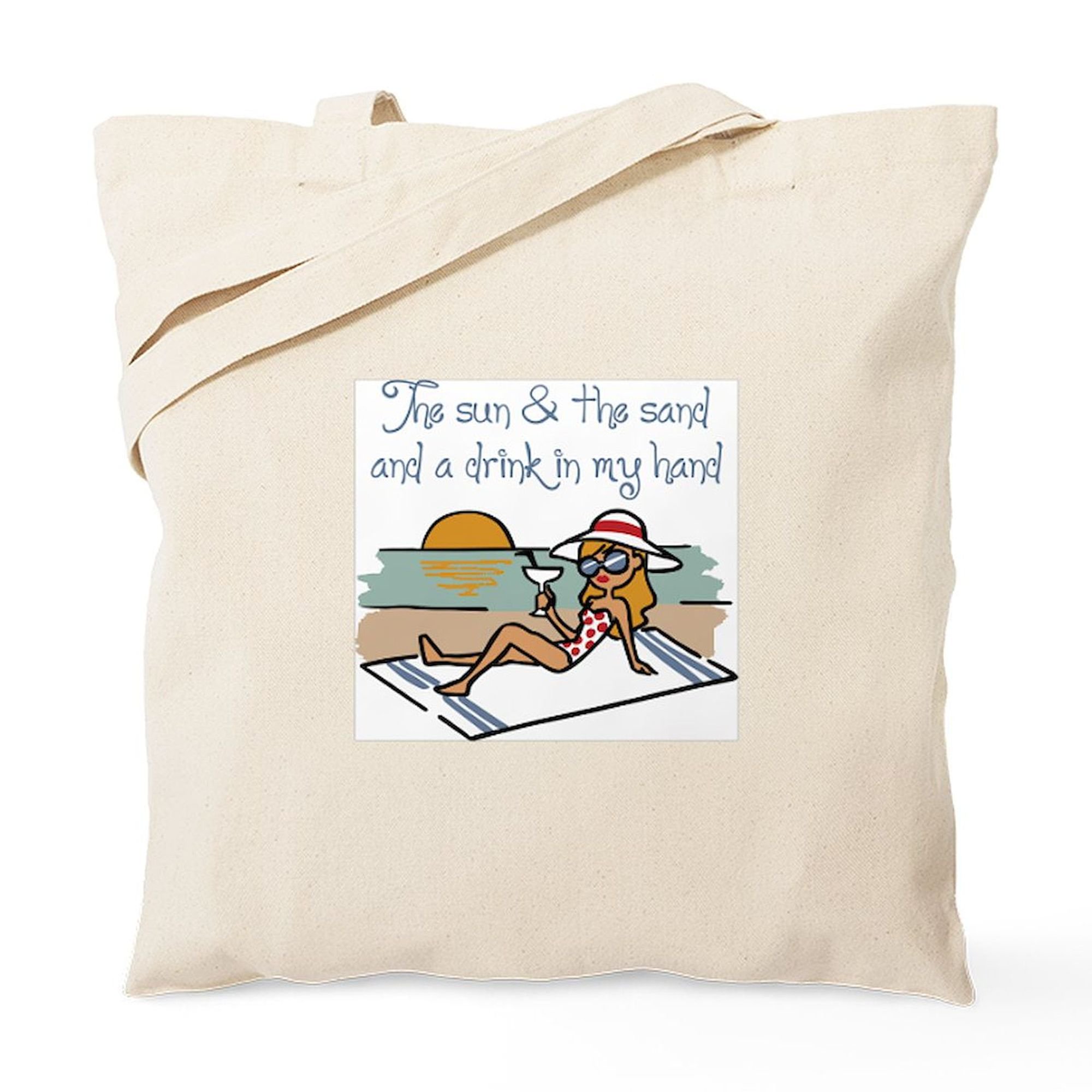 CafePress - Drink In My Hand Tote Bag - Unisex Canvas Tote Bag Beige 1-Piece